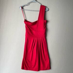 BCBG generation sz‎ M one shoulder red mini party dress